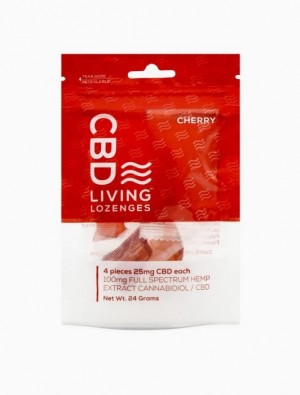 CBD Living Lozenges Bag Cherry 100mg